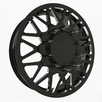Rines Forjados Negros Mate Personalizados de 20X8.25 24X8.25 con Tapas Centrales Flotantes 10X225 8X165.1 para Ford F-350 Super Duty