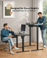 Bureau debout électrique moderne avec plateau pour clavier intégral en acier allié, hauteur réglable, pour usage domestique ou professionnel
