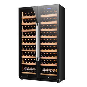 JiuFu Large Tall Luxury Stainless Steel Glass Led Light Compressor Smart Refrigerator Wine Cooler for Sale Luxury Wine Bar Cabin - Product Image 2