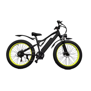 Vélo électrique sport à double suspension avec pneus neige 26*4, cadre en alliage d'aluminium, batterie lithium 48V 15AH, moteur sans balais et freins à disque - Product Image 6