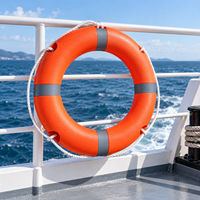 Bouée de sauvetage marine 2,5 kg en PE, bouée de sécurité 14 kg de flottabilité, bouée de sauvetage réfléchissante pour bateau