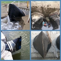 Válvula de Retención Tipo Flange Duckbill DN125 PN16 Ecológica para Descarga de Aguas Residuales, Válvula Antirretorno de Goma
