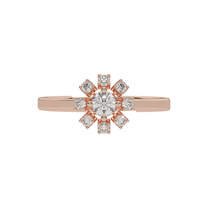 Anillo de compromiso, boda o aniversario para mujer, chapado en oro rosa, plata de ley 925, circonita, engaste de garra, elegante y moderno - Product Image 2