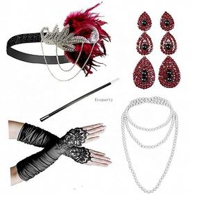 Costume de <span class=keywords><strong>Charleston</strong></span> des années 1920, accessoires et accessoires de déguisement de gangster à la mode des années 1920 - Product Image 3