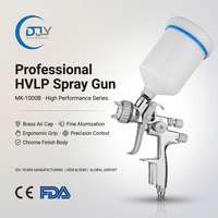 Pistola de Pulverización Neumática WARTE HVLP de Aleación de Aluminio, 600 ml de Gran Capacidad, Alimentación por Gravedad para Pintura Automotriz, Boquilla de 1.3 mm, OEM, Salida de 225 ml/min