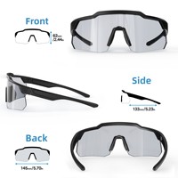 Lunettes de sport personnalisées, nouveau modèle, à verres interchangeables et photochromiques, pour pickleball, cyclisme, alpinisme, résistantes au vent, pour l'extérieur, faciles à transporter