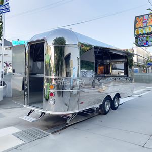 Camion de restauration mobile professionnel en acier inoxydable brillant, conforme aux normes australiennes, avec fenêtre de service, pour la vente rapide de nourriture en rue - Product Image 1