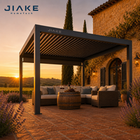 Jiake 6063-T5 Aluminium-Pergola mit Motorisiertem Lamellendach für Toskanische Weinberg-Villa, Terrasse, Garten, Außenbereich und Pavillon
