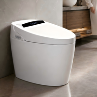 WC intelligent moderne avec chasse d'eau automatique par capteur, chauffage électrique, toilettes intelligentes monobloc avec télécommande