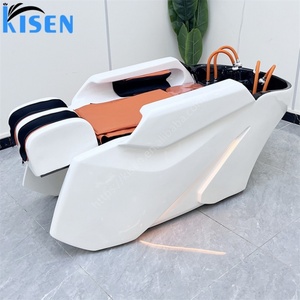 Kisen Luxury Modern New Fashion Salon Furniture Shampoo Chair <b>Bed</b> With Massage Function Head Spa Washing Chair in Stock - Product Image 5