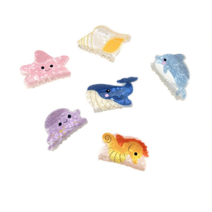 Clip per capelli a forma di artiglio di animale marino da 8 cm, accessori per capelli per bambini e donne - Product Image 2
