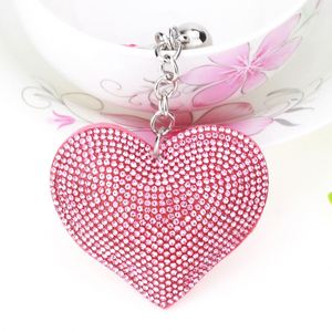 Hot Sale Fashion Rhinestone Heart-shaped Inlaid With Diamond Leather Tassels Car <b>Key</b> <b>Chain</b> Bag Pendant Accessory love <b>Key</b> <b>Chain</b> - Product Image 4