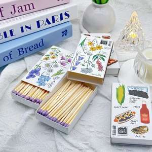 Grande boîte domestique bougie Matchbox personnaliser logo <span class=keywords><strong>allumettes</strong></span> publicité hôtel 4 pouces bois emballage longue sécurité <span class=keywords><strong>cheminée</strong></span> <span class=keywords><strong>allumettes</strong></span> - Product Image 1