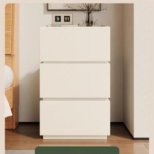 XHA Cream Style <b>White</b> Nightstand Modern Minimalist Bedroom <b>Storage</b> <b>Cabinet</b> - Product Image 3