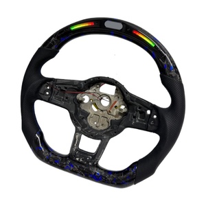 Volante LED de Fibra de Carbono Forjado para Volkswagen <span class=keywords><strong>Golf</strong></span> MK7 MK7.5 MK6 MK5 MK4 GTI Polo GTS GTD GTE <span class=keywords><strong>R</strong></span> Passat <span class=keywords><strong>R</strong></span>-<span class=keywords><strong>Line</strong></span> - Product Image 2