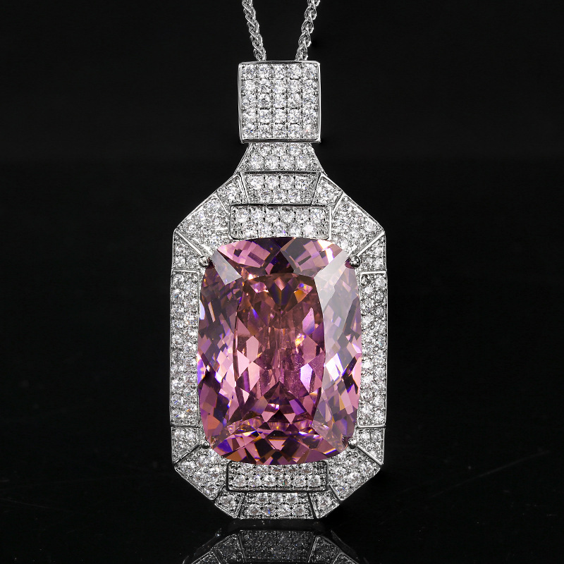 Dried rose pendant with Chopin chain