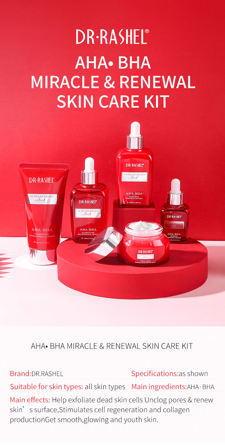 DR RASHEL AHA BHA Miracle Renewal Skin Care Set OEM Facial Care Kit