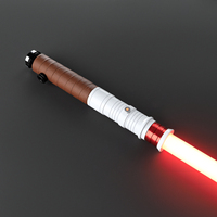 Sabre laser réaliste Darth Revan rouge avec poignée en métal pour duels intensifs, lame à changement de couleur infini, sabre laser LED pour cosplay, fêtes, cadeau