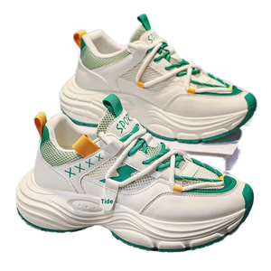 Chaussures décontractées pour hommes, style 'Dad Shoes', nouvelle collection été 2025, respirantes, en maille, à lacets, tendance, polyvalentes, à semelle épaisse, résistantes à l'usure, pour jeunes, course à pied - Product Image 1