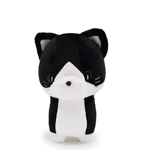 2024 Black Smiling Funny Lovely Baby Cat Makes you Happy Stuffed Soft Plush Toy for Gift