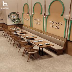 Muebles de Restaurante Comerciales Personalizados, Conjuntos de Mesa y Sillas, Sofás de Cuero y Sillas de Ratán <span class=keywords><strong>para</strong></span> Cafetería ST025 - Product Image 2