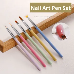 ชุดแปรงเพ้นท์เล็บรูปพัดขนาดเล็ก สำหรับไล่สี วาดเส้น และเพ้นท์เจลยูวี - Product Image 2