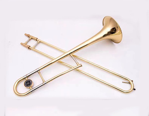 <span class=keywords><strong>Trombone</strong></span> alto en bois laqué or - Product Image 3