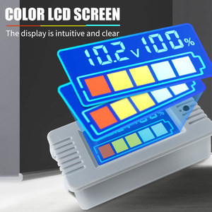 Afficheur LCD numérique 12V <span class=keywords><strong>voltmètre</strong></span> DC SOC testeur pour batteries Lithium et Li-Ion analyseur IC - Product Image 4