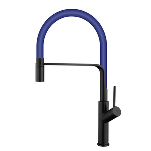Different Colors Silicone Tube Deck Mounted Pull <b>Down</b> Kitchen Mixer Black Brass Single Handle Pull Out Kitchen AT9238BB Kitchen - Product Image 1