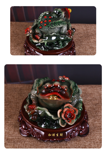Statue de grenouille porte-bonheur Feng Shui en résine 2023, Statue de grenouille artisanale pour décoration de la maison, figurine de mascotte de <span class=keywords><strong>bouddha</strong></span> - Product Image 6