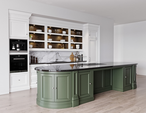 <span class=keywords><strong>2023</strong></span> Artisan Bespoke Armoires de cuisine en bois massif de luxe haut de gamme avec design <span class=keywords><strong>d</strong></span>'îlot de cuisine incurvé - Product Image 2