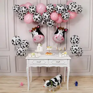 Morden Mtrong Te cow farm party animal balloons set of cow foil balloons for baby birthday party decoration balloon in bulk