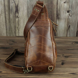 Sac bandoulière rétro en cuir Crazy Horse Andong pour homme, sac à bandoulière en cuir de vachette grande capacité, sac à main pour homme - Product Image 4