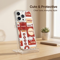 Coque antichoc magnétique transparente 2-en-1 en TPU+PC pressée à chaud avec plaque arrière amovible, protection intégrale DIY pour iPhone 14 Plus et 13 Pro
