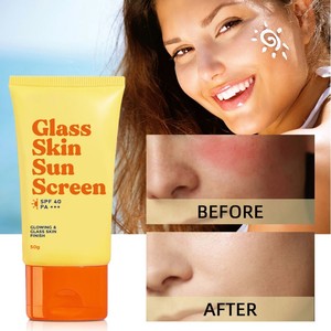 Etiqueta privada Coreana Cuidado de la belleza UV Protector solar <span class=keywords><strong>SPF</strong></span> 40 Hidratación durante todo el día Brillo Crema bloqueadora solar para la piel facial brillante - Product Image 6