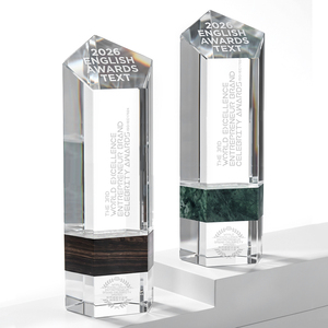 Trophée <span class=keywords><strong>personnalisé</strong></span> en <span class=keywords><strong>marbre</strong></span> cristallin, <span class=keywords><strong>plaque</strong></span> tour gravée sur mesure pour la reconnaissance de l'excellence corporative lors de la cérémonie annuelle du gala - Product Image 1