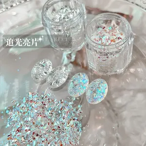 1/2 boîtes de paillettes 3D éblouissantes pour ongles, formes mélangées, flocons argentés scintillants pour décorations de festival, fête, corps, visage et manucure - Product Image 1