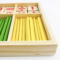 Jouets en Bois Montessori d'Apprentissage Précoce Éducatifs pour Bébé, Jeux d'Initiation aux Chiffres et Bâtonnets de Comptage Mathématiques pour Enfants Filles et Garçons
