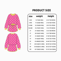 Setelan Dua Potong Anak Perempuan untuk Musim Semi/Gugur, Atasan Lengan Panjang Motif Polkadot Kerah Bulat untuk Olahraga dan Latihan, Dilengkapi Rok, Dapat Disesuaikan