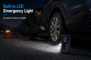 Compresseur d'air portable avec démarreur de batterie 12000 mAh, pompe à air sans fil 150 PSI pour gonflage rapide de voitures, motos, vélos et ballons - Product Image 5
