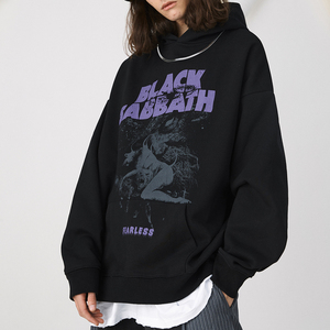 Felpa con cappuccio BLACK <span class=keywords><strong>SABBATH</strong></span> Logo personalizzato di alta qualità 3d Puff Screen Print felpe con cappuccio Unisex oversize pesanti da uomo - Product Image 1
