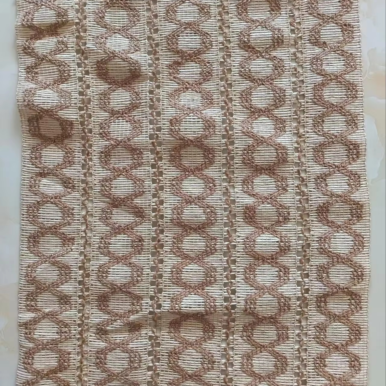 Vegan Paper Straw Crochet Textile Multi-Color Woven Fabric Standard Commercial Grade Craft Paper Woven Fabric