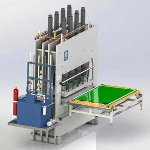 Full automatic line of short cycle hot press