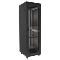 Armoire de serveur réseau FINEN 18U 22U 27U 32U 37U 42U 47U avec porte en verre, rack de serveur sur pied, rack de serveur DDF