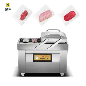 JINYI DZ-600/2SB machine d'emballage d'aliments cuits machine d'emballage sous vide à double chambre pour tranches de fromage