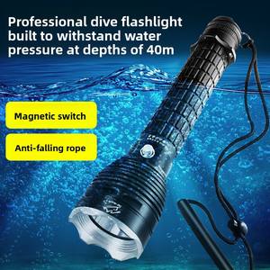 <span class=keywords><strong>Lampe</strong></span> de plongée professionnelle rechargeable en alliage d'aluminium, étanche IP68, LED USB, 1000 <span class=keywords><strong>lumens</strong></span>, faisceau spot 100-1000 m, camping - Product Image 3