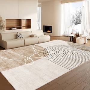 Alfombra de Lujo Abstracta Rectangular, Gruesa, Imitación de Cachemira, para Sala de Estar, Color Crema Francés, H-371 - Product Image 5