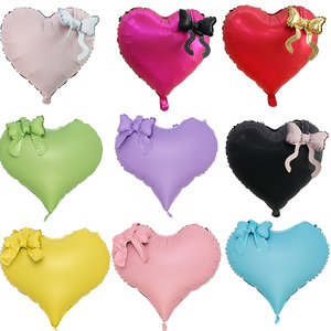 Palloncino in Foil a Forma di Cuore Opaco Colorato da 46 Pollici, Accessori per Scenografie, Giocattoli per Bambini, Palloncini a Cuore Rosa Crema con Elio - Product Image 2