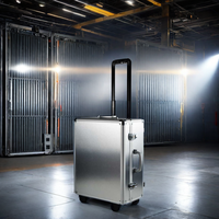 Valise carrée en alliage d'aluminium antichoc, légère, anti-poussière et étanche, compatible OEM/ODM avec design personnalisable