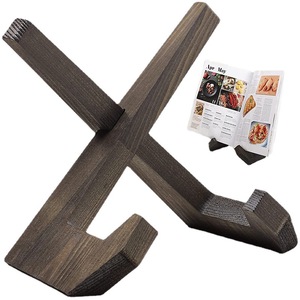 Handmade Wooden Recipe Rack Book Holder Kitchen Counter Stand Simple Style <b>Solid</b> <b>Wood</b> <b>Desk</b> Organizer - Product Image 5